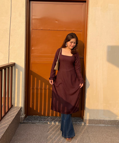 Chocolate Fudge Corset Back Kurti