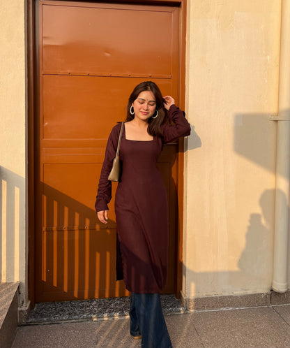 Chocolate Fudge Corset Back Kurti