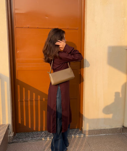 Chocolate Fudge Corset Back Kurti