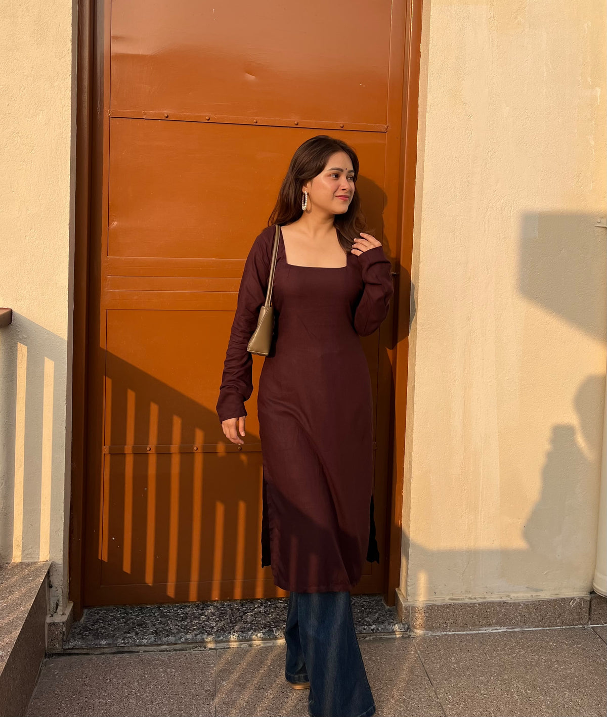 Chocolate Fudge Corset Back Kurti