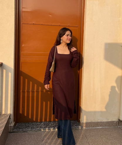 Chocolate Fudge Corset Back Kurti