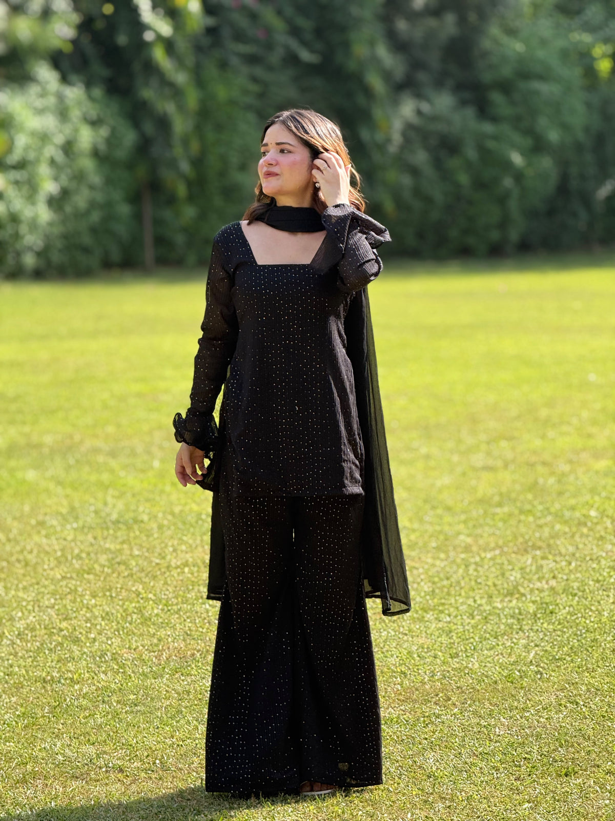 Bijli Corset Back Bell Bottom Set