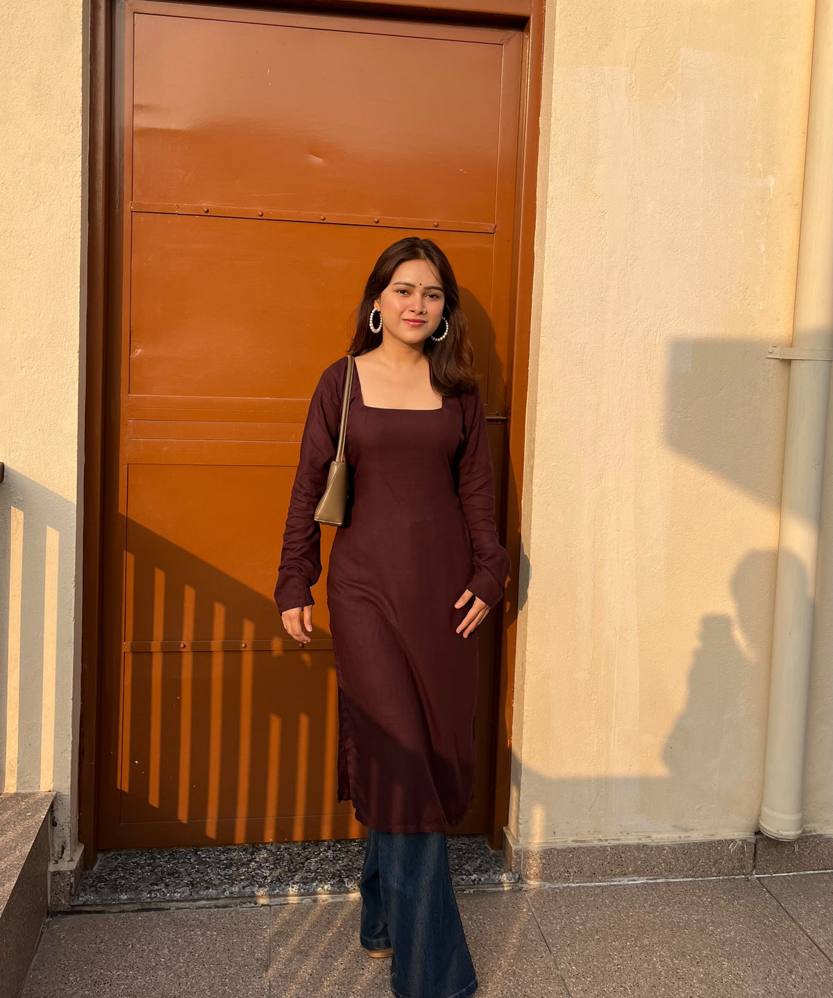 Chocolate Fudge Corset Back Kurti