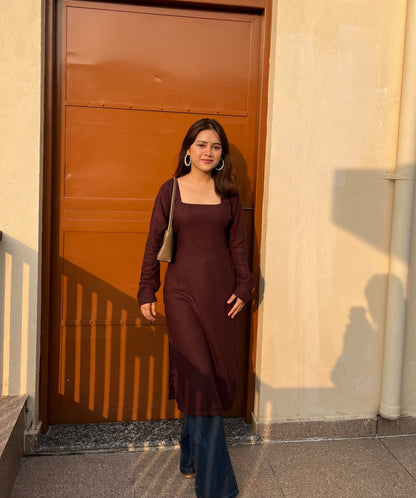 Chocolate Fudge Corset Back Kurti